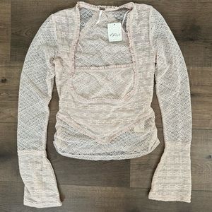NWT Free People My Party Lace Square Top XS
